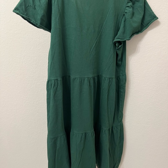 J. Crew Forest Green V-Neck Dress - Picture 3 of 3